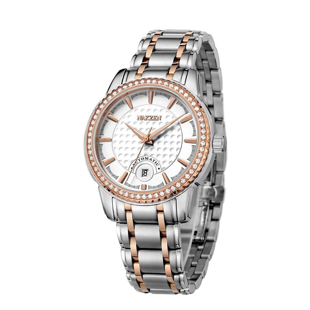 NAKZEN Men Business Mechanical Watch Men's Automatic Miyota 8215 Movt Diamond Watches Sapphire Wrist Watch Waterproof Clock-7