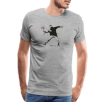 Banksy Flower Thrower Artwork T-Shirt-3