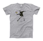 Banksy Flower Thrower Artwork T-Shirt-0