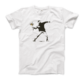 Banksy Flower Thrower Artwork T-Shirt-5